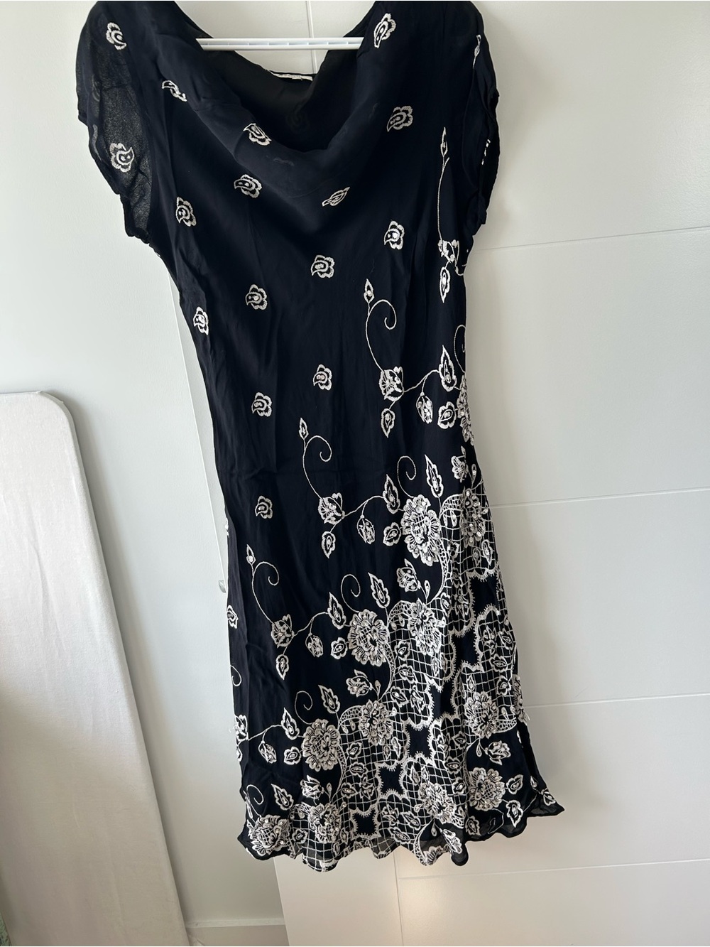 Jessica Bias Cut Sequin Floral Midi Dress